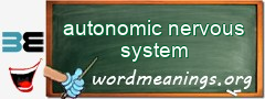 WordMeaning blackboard for autonomic nervous system